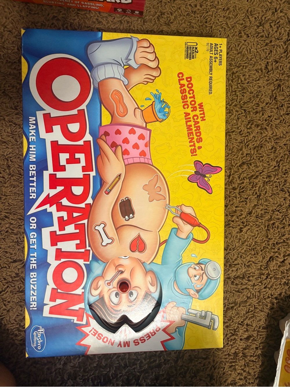 Hasbro Operation Board Game - Yellow & Blue Box
